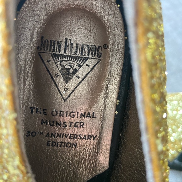 John Fluevog Gold Mega Munster Original Baroque Platform Heels - Picture 6 of 17